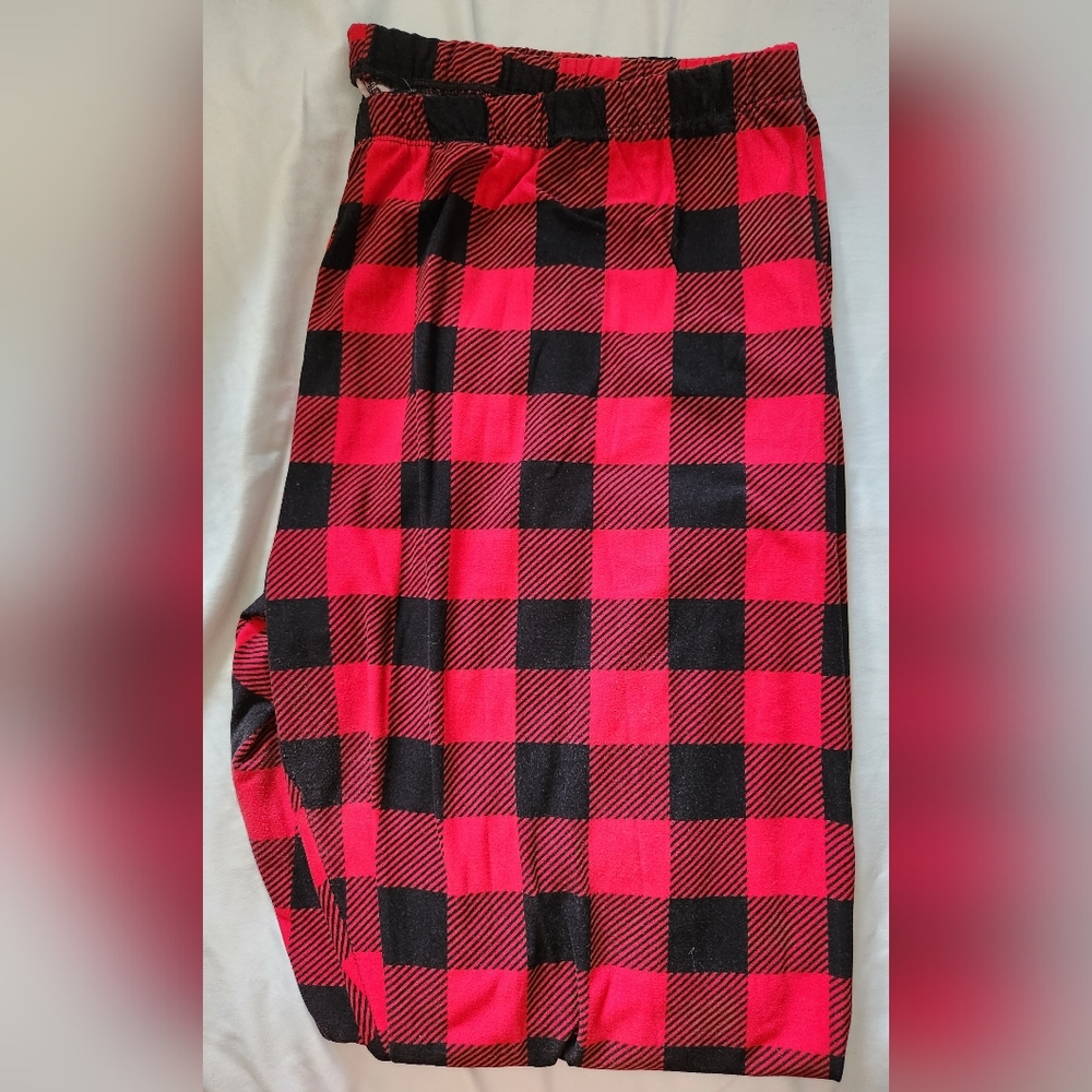 3X buffalo check leggings